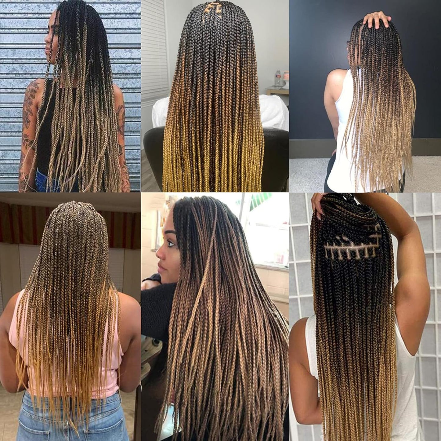 CURTAIN BANG Pre Stretched Braiding Hair Ombre 30 Inch 8 Packs Synthetic Crochet Braids Hot Water Setting Professional Soft Yaki Texture Synthetic Hair Extensions(1B/30/27)