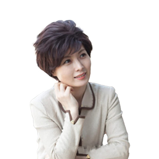 Transparency Knot Short Brown Wig for Women  Heat Resistant Synthetic Lady Wig Light Brown Deep Brown  Fashion  Different Style Short Wigs for Women 11 Inch