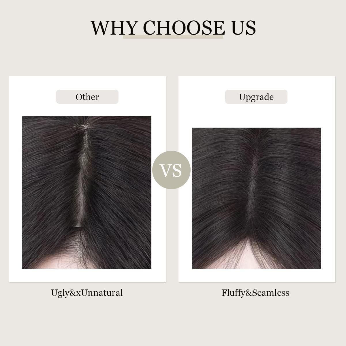 Transparency Knot Hair Toppers for Women Real Human Hair,12inch Hairs Topper for Women No Bangs Top Hairs Extensions/Pieces Human Hair Reusable Natural Black