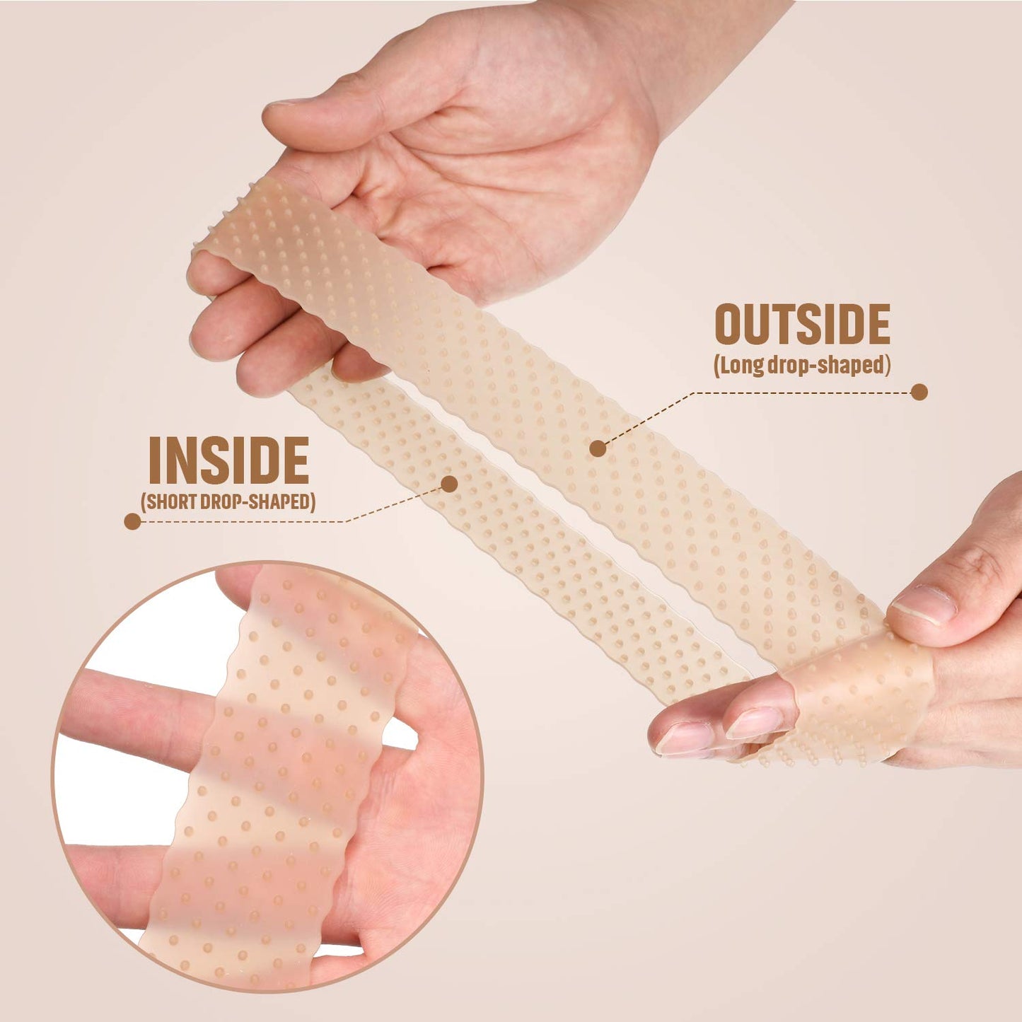 Transparency Knot Silicone Wig Grip Band Adjustable Silicone Wig Headband Non Slip Strong Holder for Men Women Sports Yoga- 2 Pieces