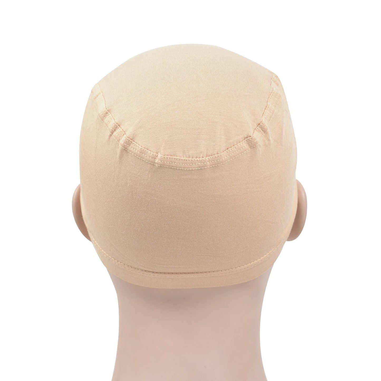 Transparency Knot 2 Pcs Wig Caps Skin Color Medical Wig  Gentle on Scalp Nude Wigs Grip Cap Wig Liner Cap (Beige)