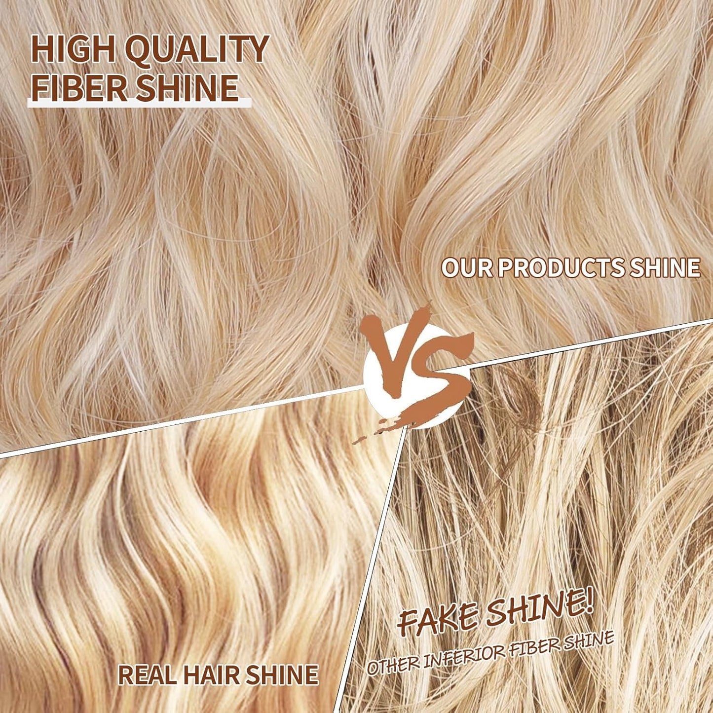 BYEBYE KNOT Ombre Blonde Wig With Bangs Long Wavy Curly Blonde Wig with Dark Roots Heat Resistant Synthetic Wigs for Women Daily Use 26 Inches